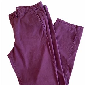 Men’s Old Navy Ultimate Slim 36X32 burgundy pants